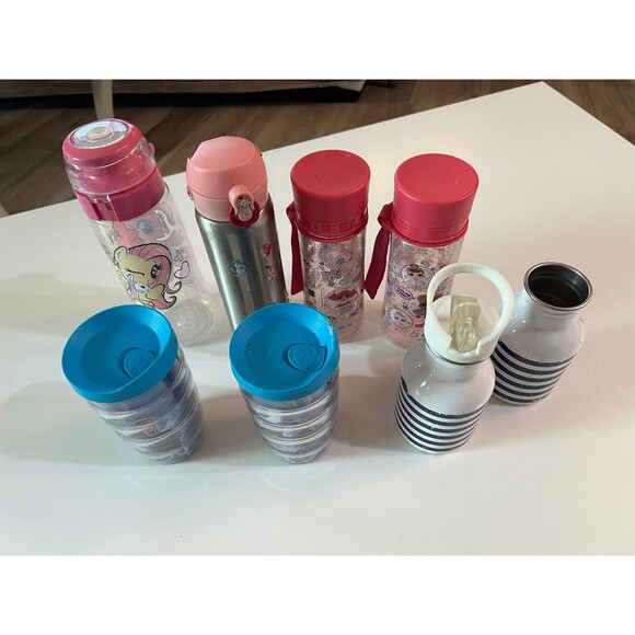 Bulk Lot of 8 Girls Kids Cups My Little Pony Frozen LOL Dolls ToGo Cup Drinkware - Picture 1 of 11